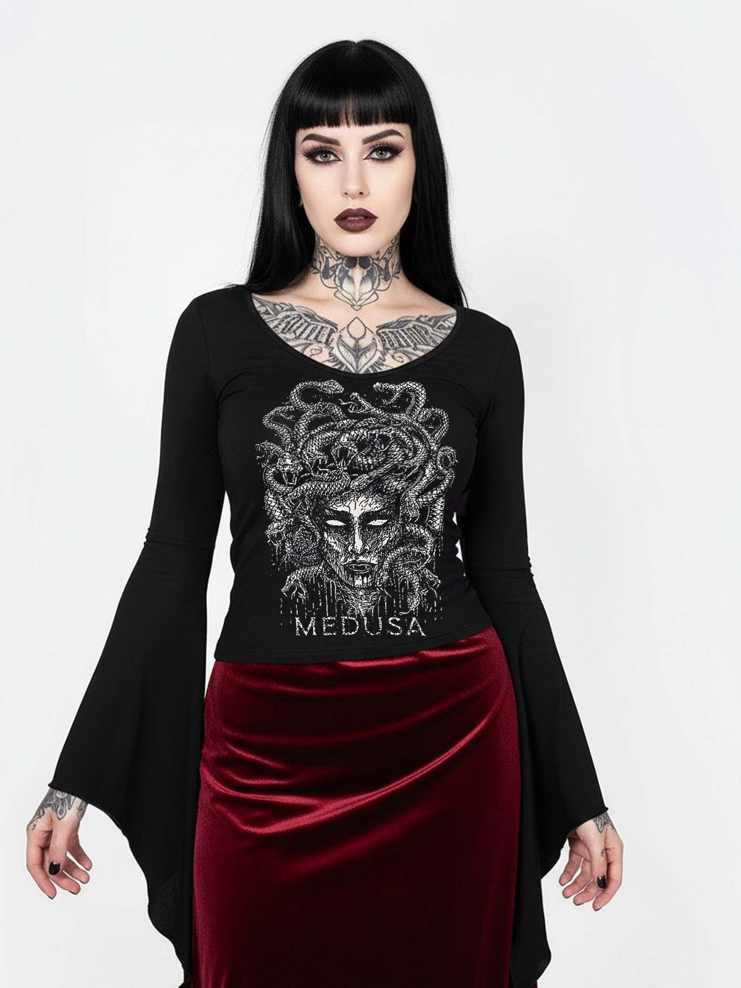 MEDUSA Print Batwing Shirt