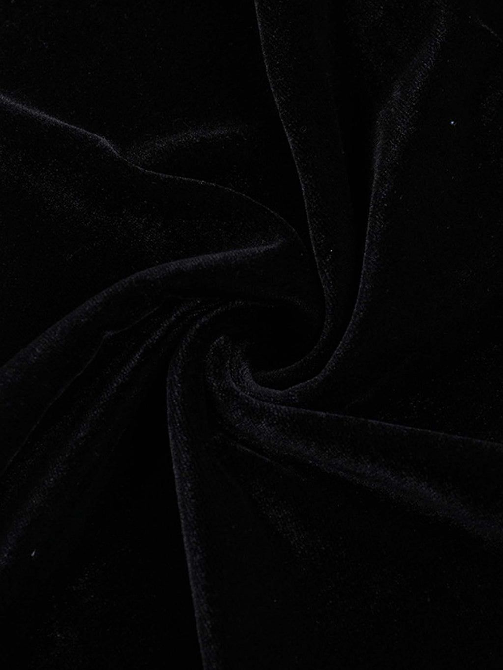 Gothic Dark V-Neck Black Velvet Dress