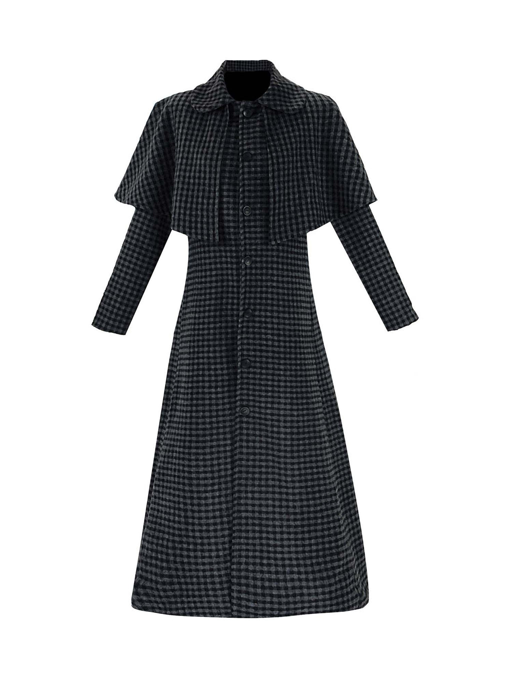 Gothic Halloween Detective Wool Coat