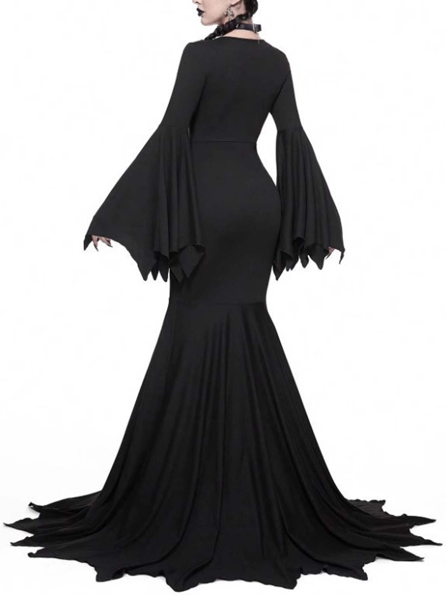 Halloween Witch Bat Sleeve Fishtail Dress