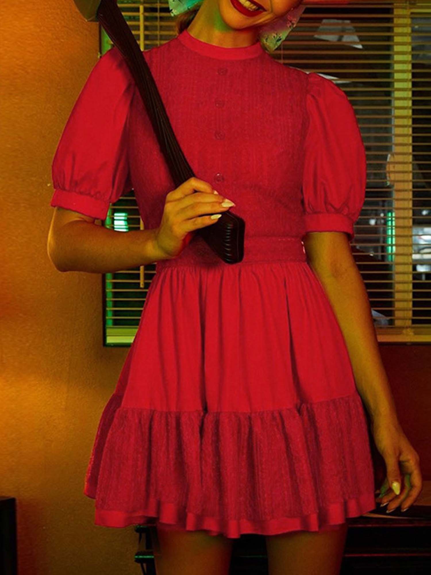 Halloween Classic Horror Character Pearl'S Red Dress