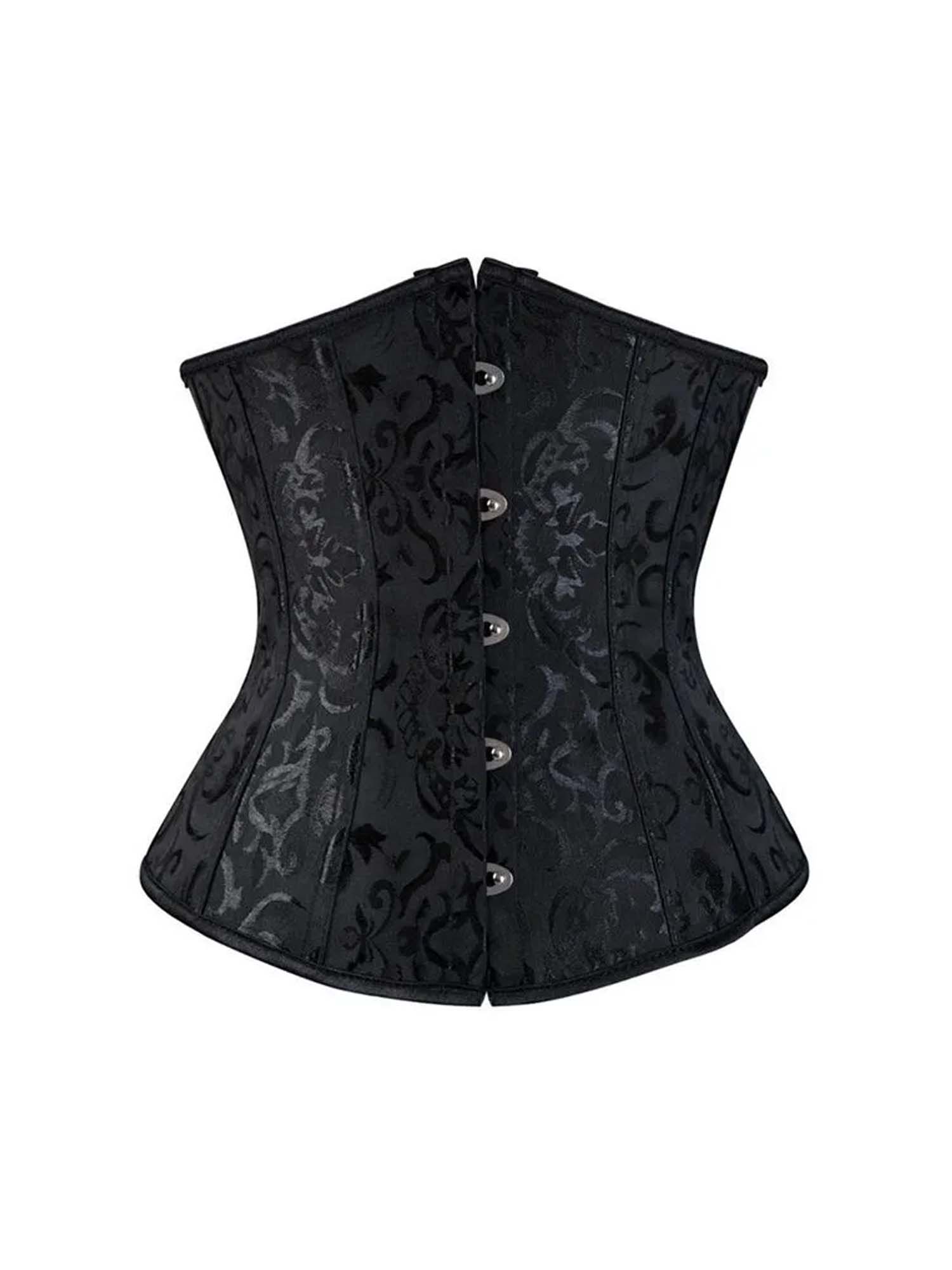 Jacquard-Korsett mit Taillenausschnitt