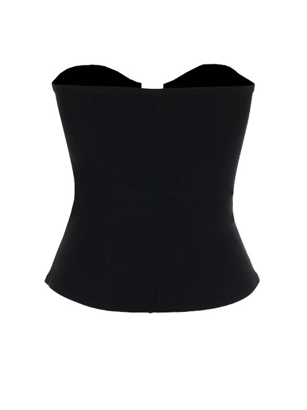 Studded Herringbone Tube Top With Leather Buckle Corset Vest