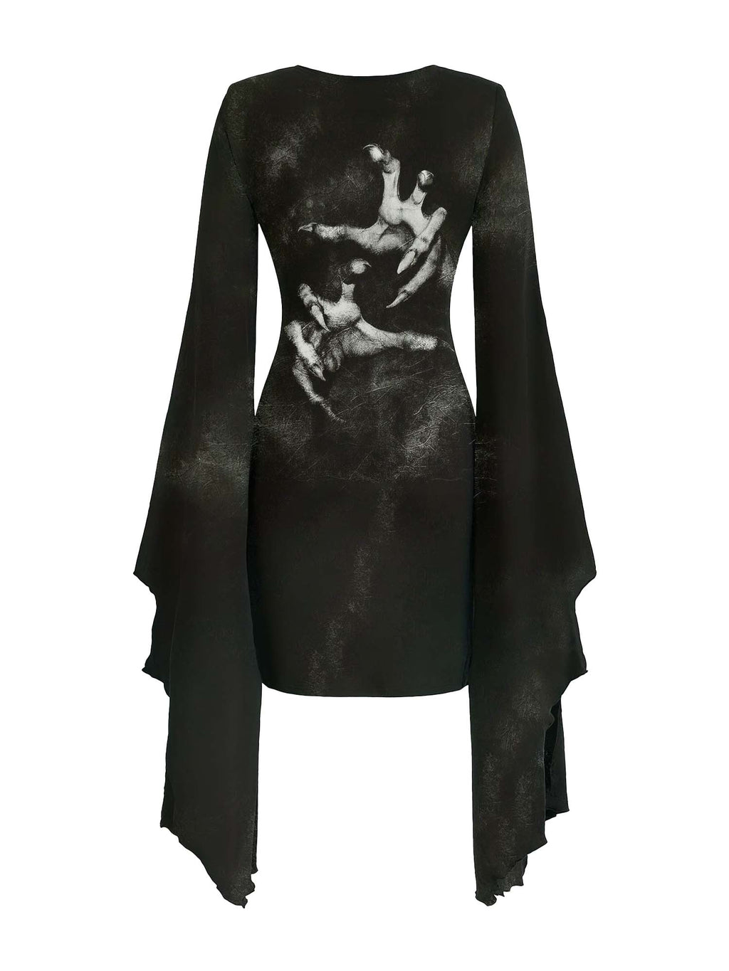 Devil's Hand Print Batwing Dress