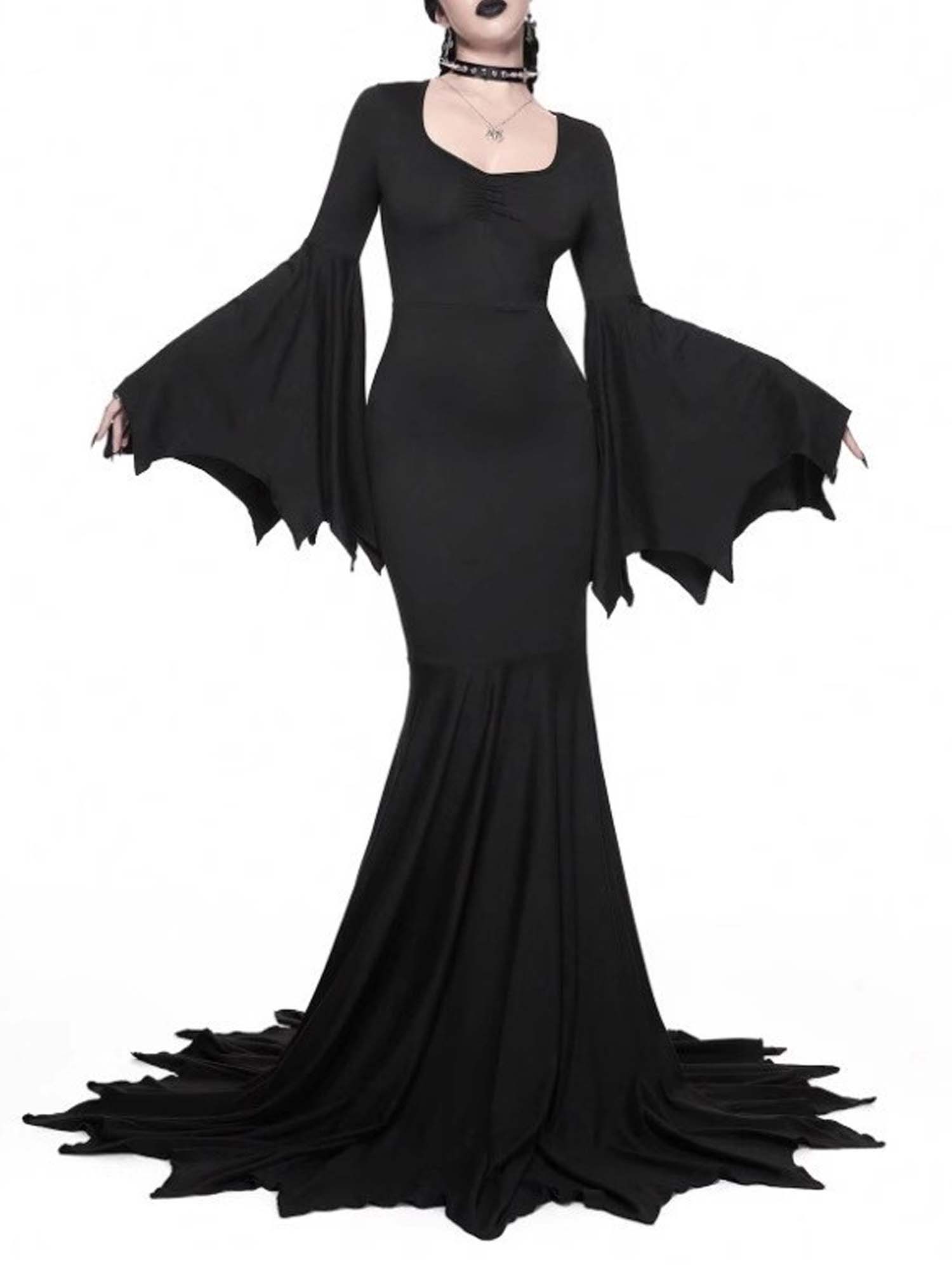 Halloween Witch Bat Sleeve Fishtail Dress