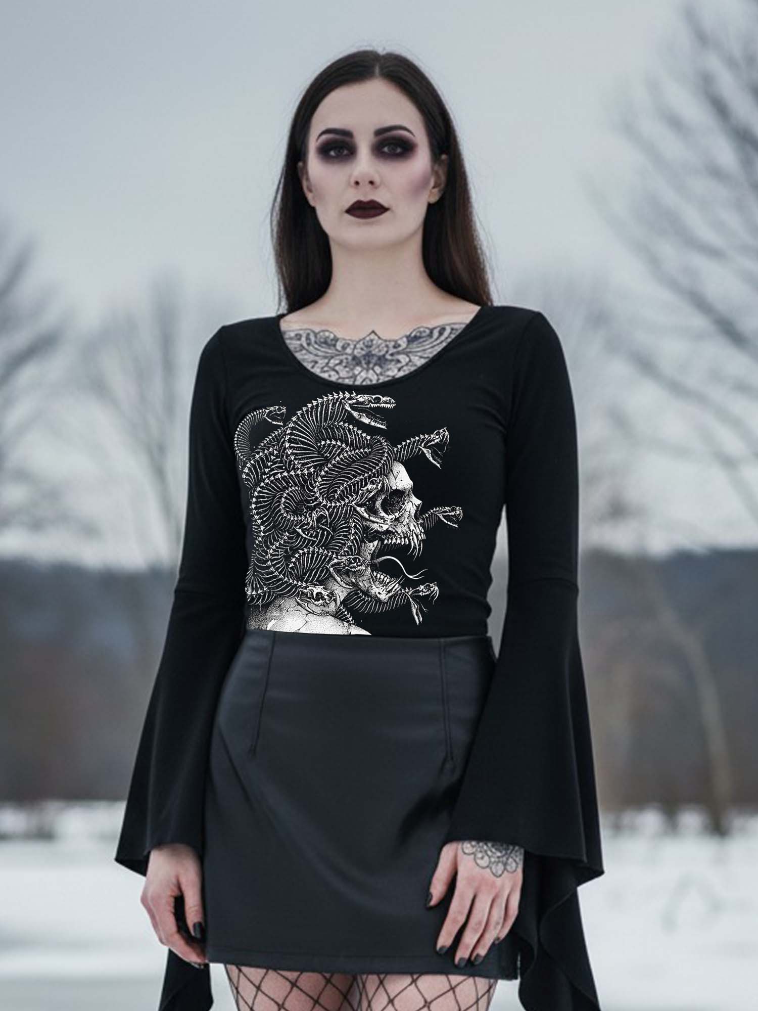 MEDUSA Print Batwing Shirt