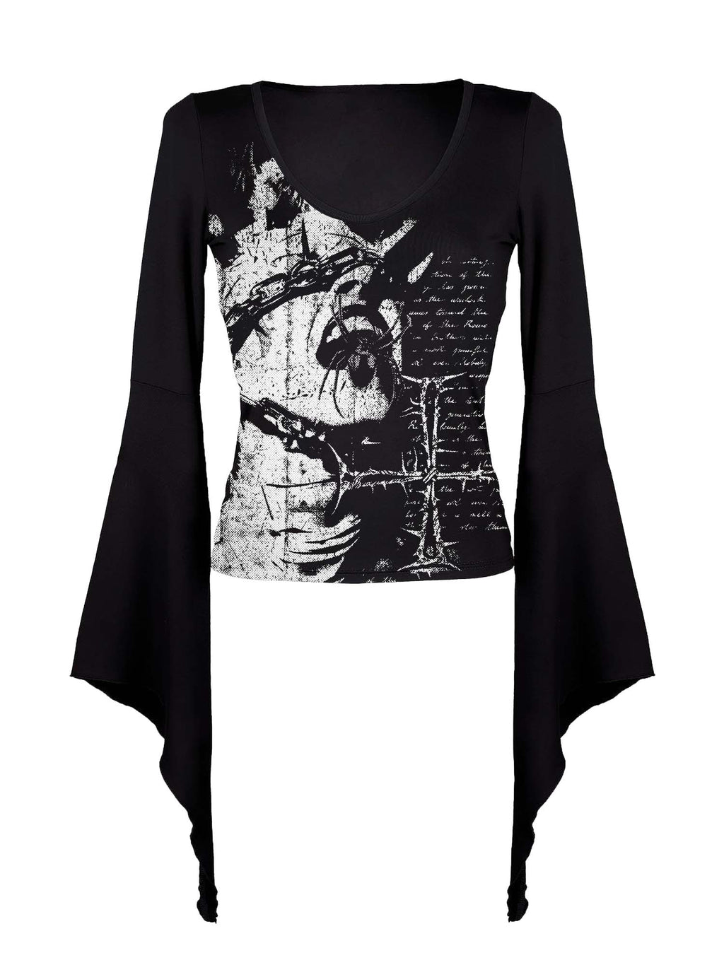 Spider And Statue Of Liberty Print Batwing Shirt