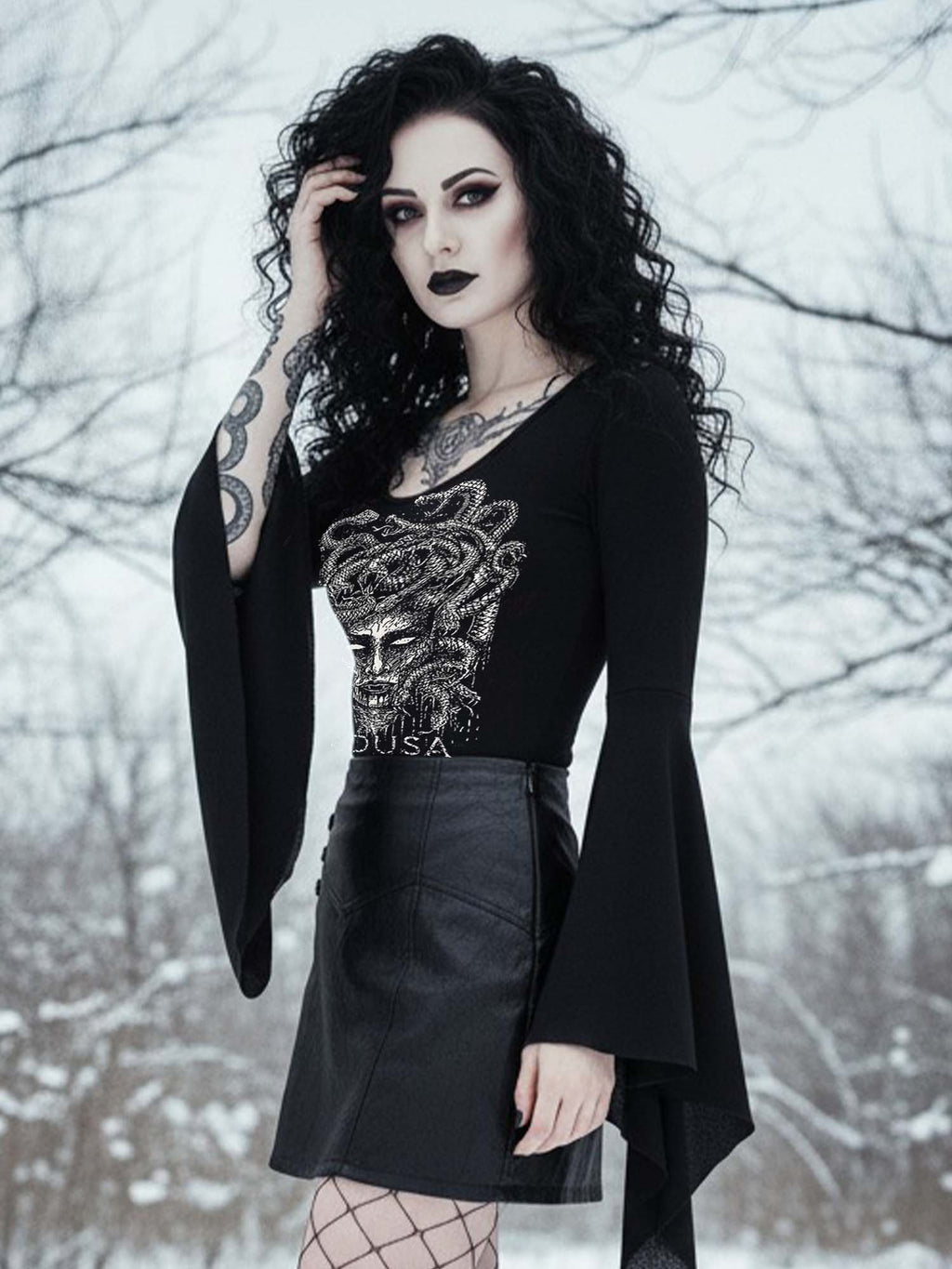 MEDUSA Print Batwing Shirt