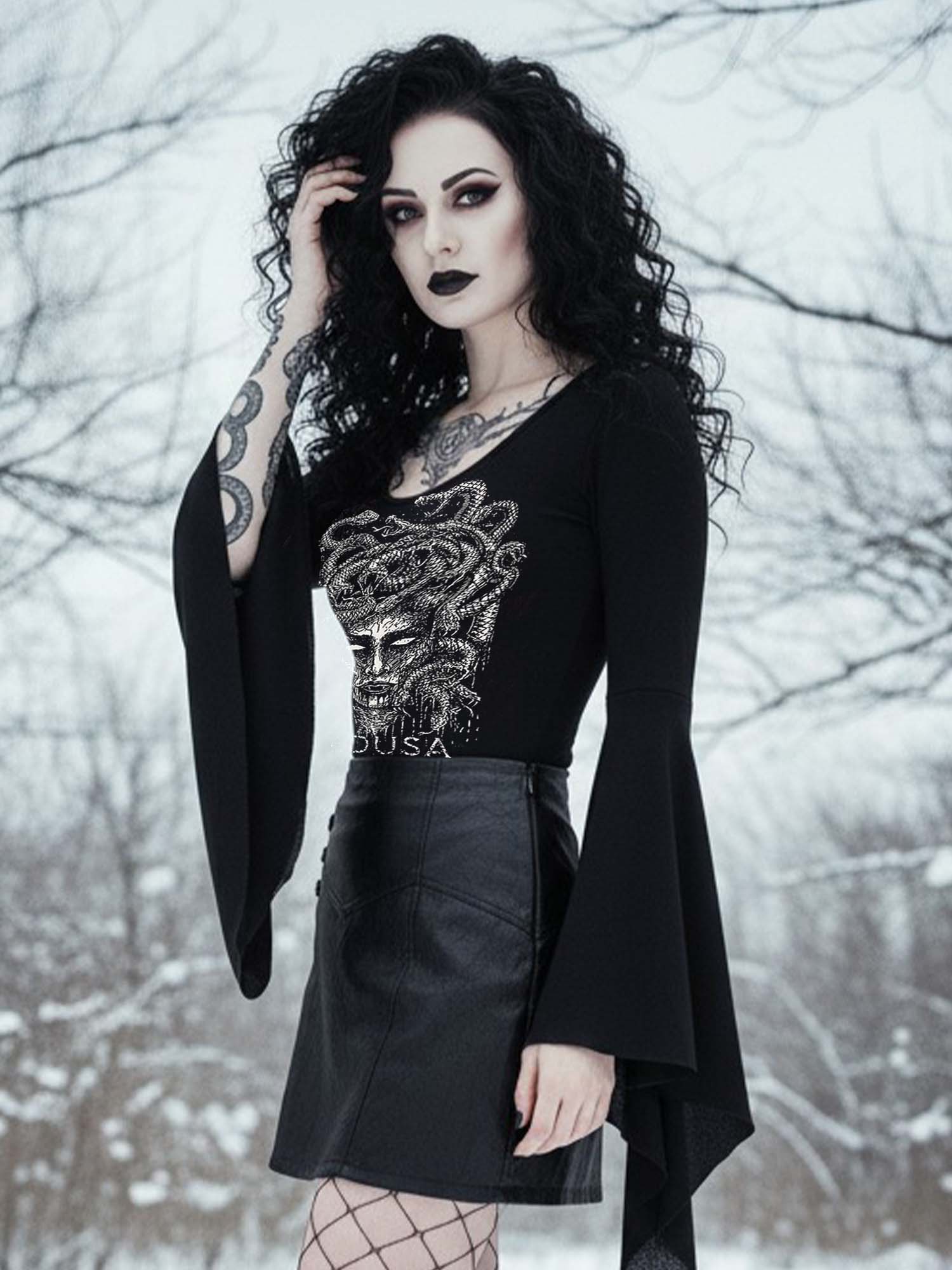 MEDUSA Print Batwing Shirt