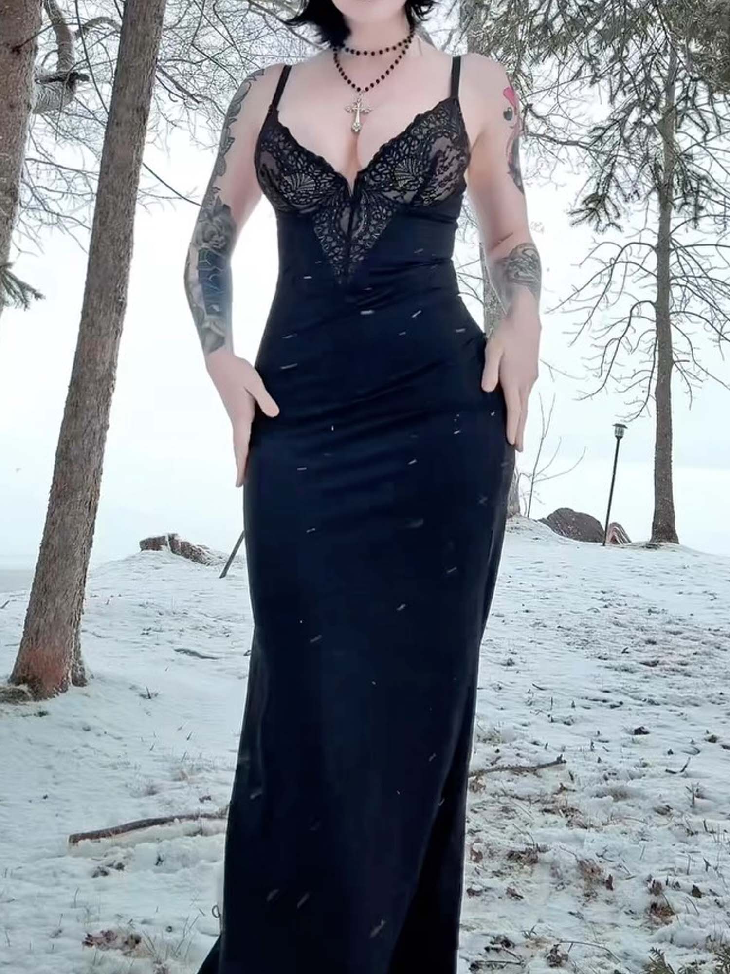 Lace Slimming and Tummy-Controlling Slip Dress