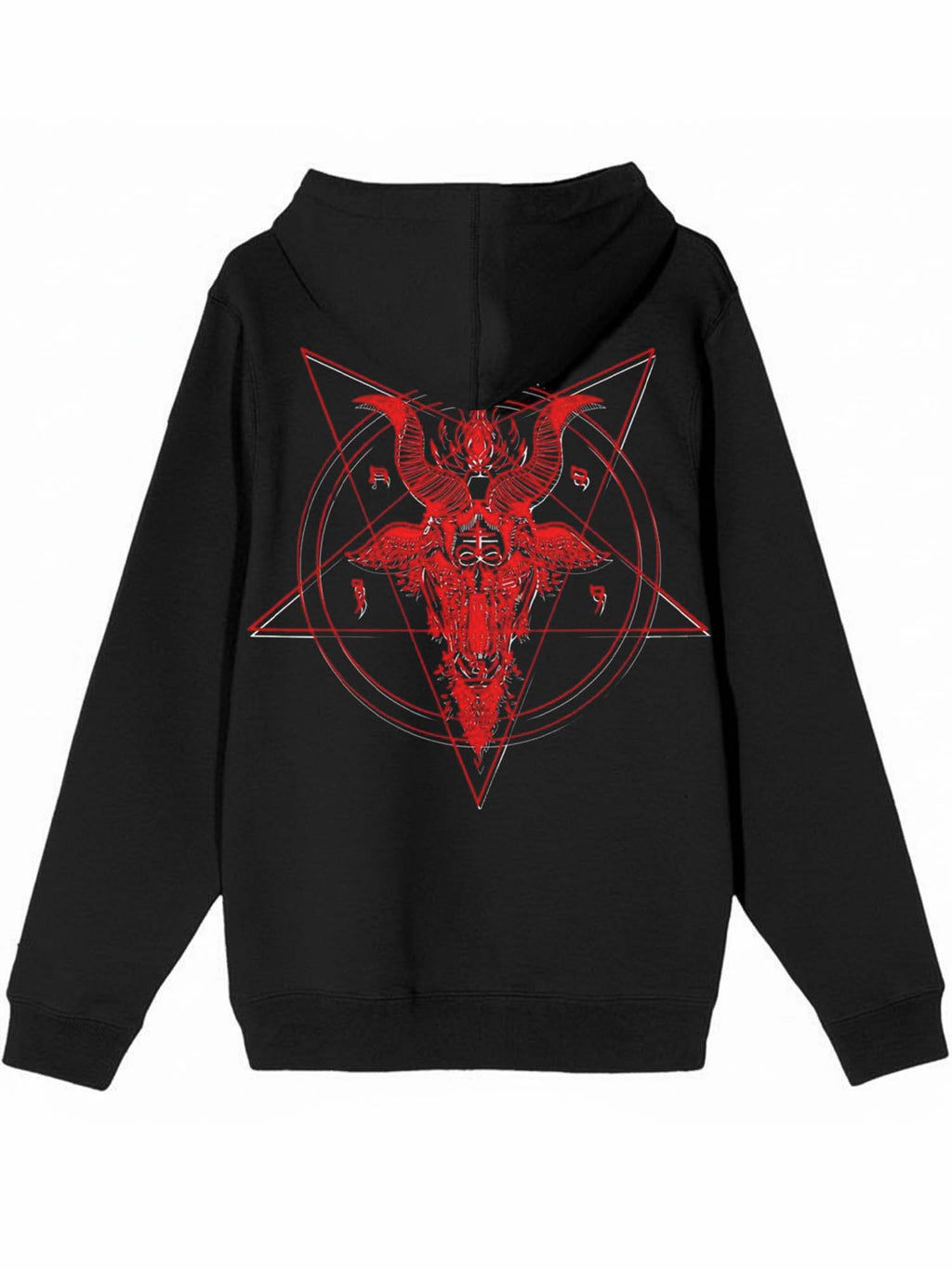 Baphomet Kills And Kissed Print Hoodie