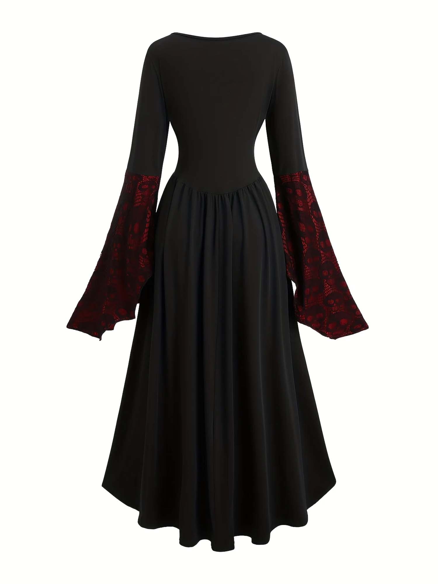 Skull Lace Tie Dress