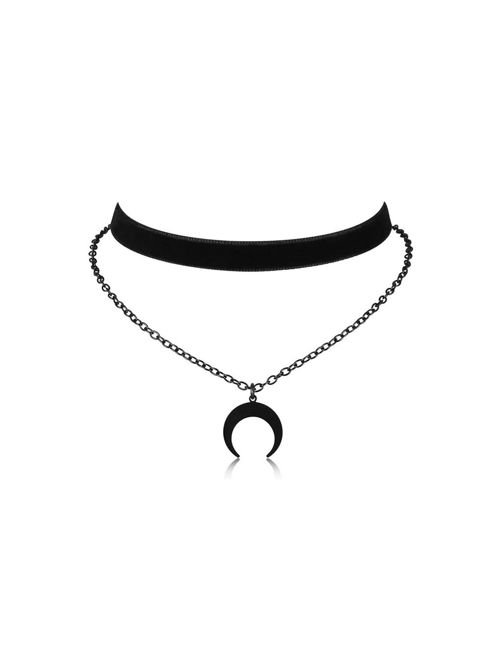 Dark Gothic Double Black Moon Choker