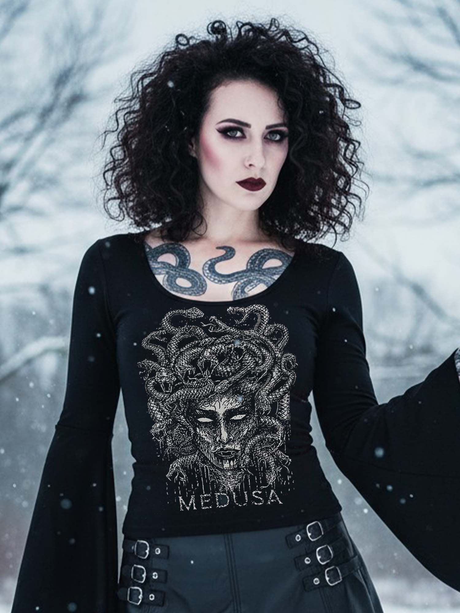 MEDUSA Print Batwing Shirt