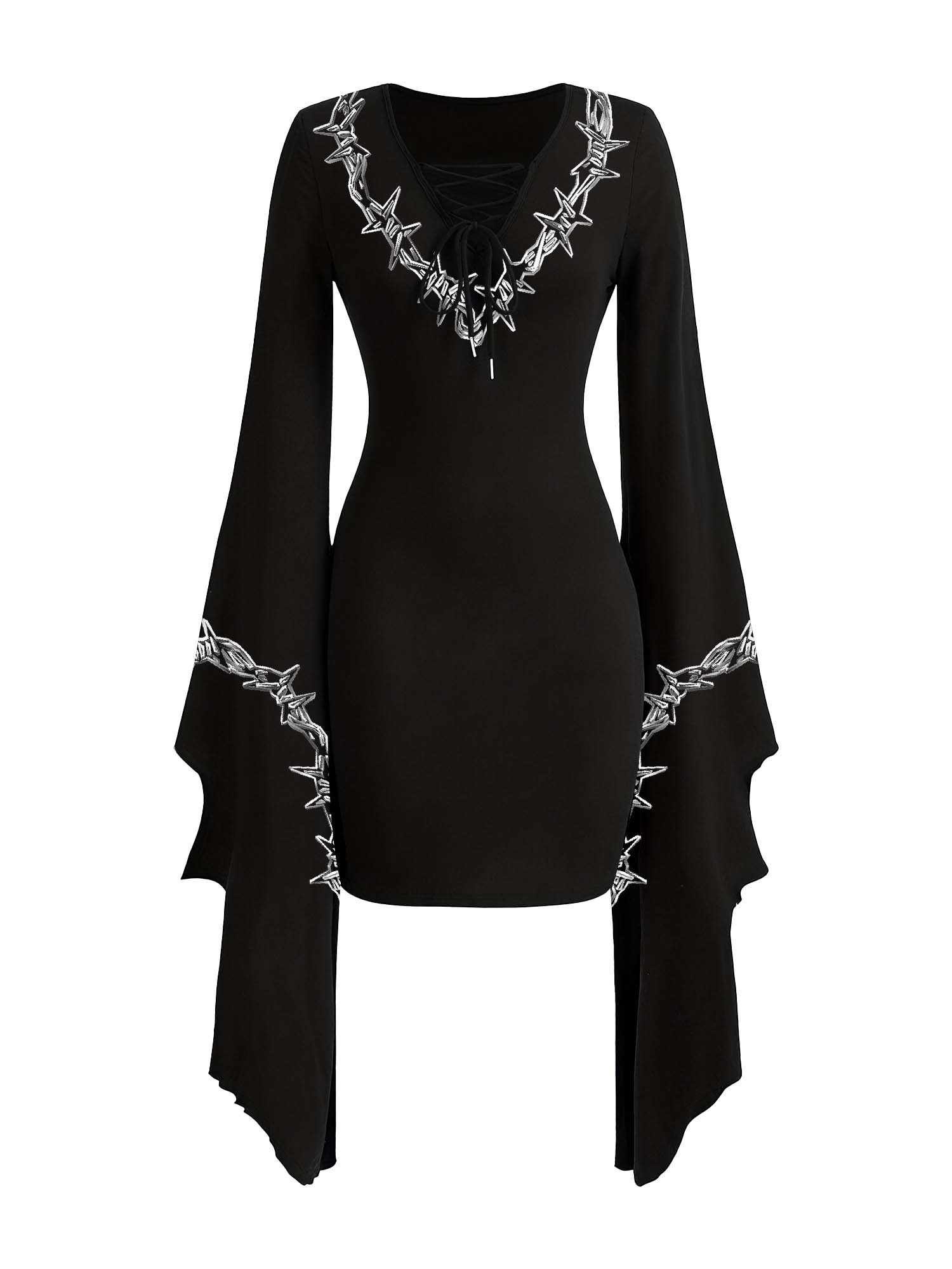 Fledermauskleid mit Moon Thorns-Print