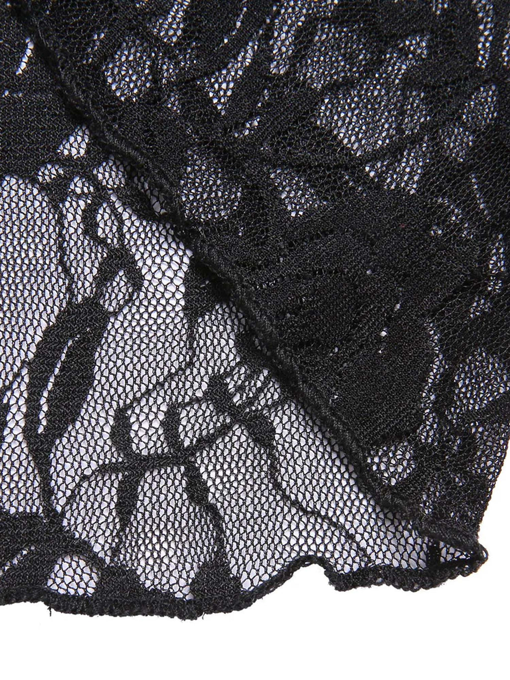 Dark Gothic Lace Fishtail Long Sleeve Dress