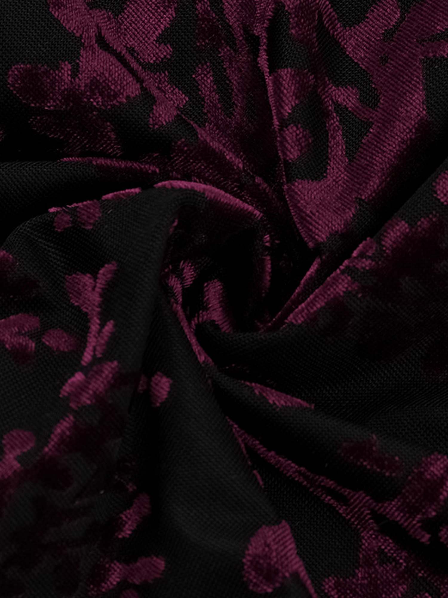 Gothic Ruffled V-Neck Long-Sleeved Top