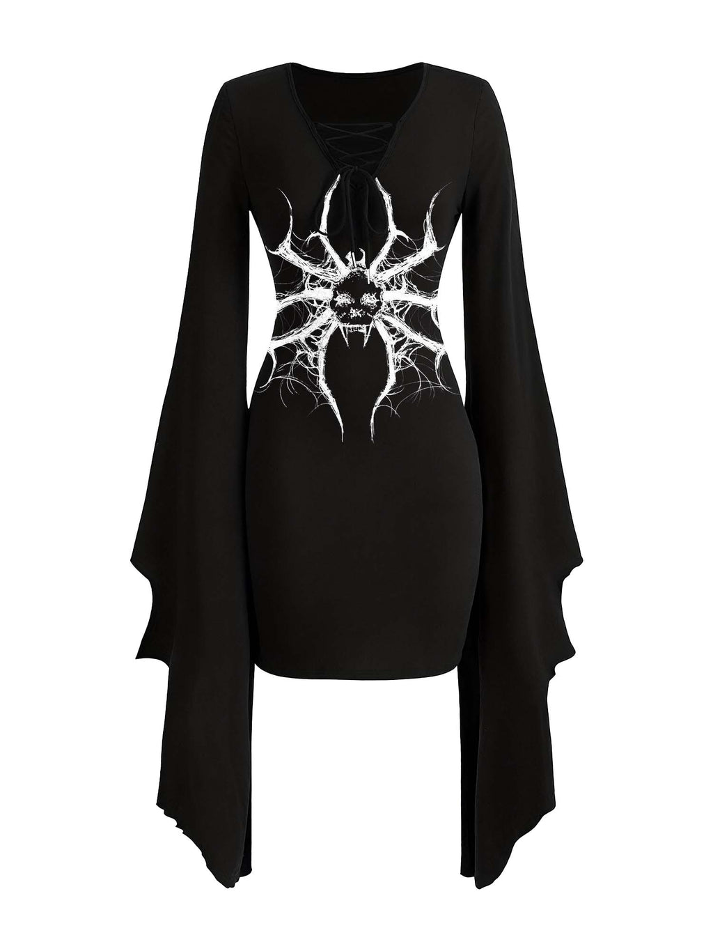 Fledermauskleid mit Spinnenmuster