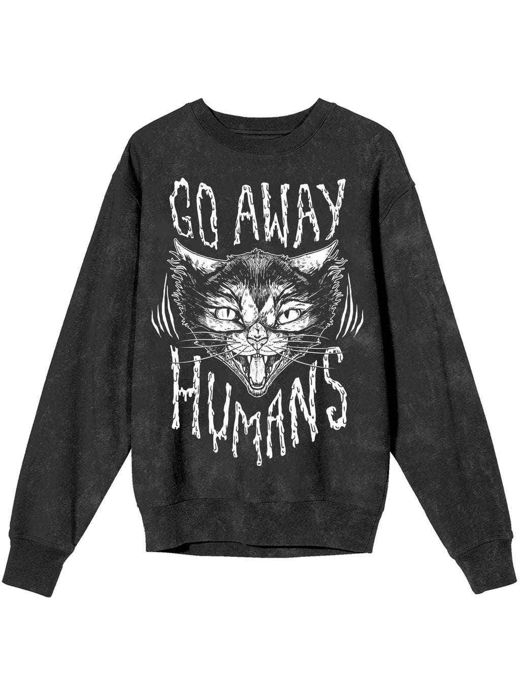 Go Away Humans Cat Print Sweatshirt