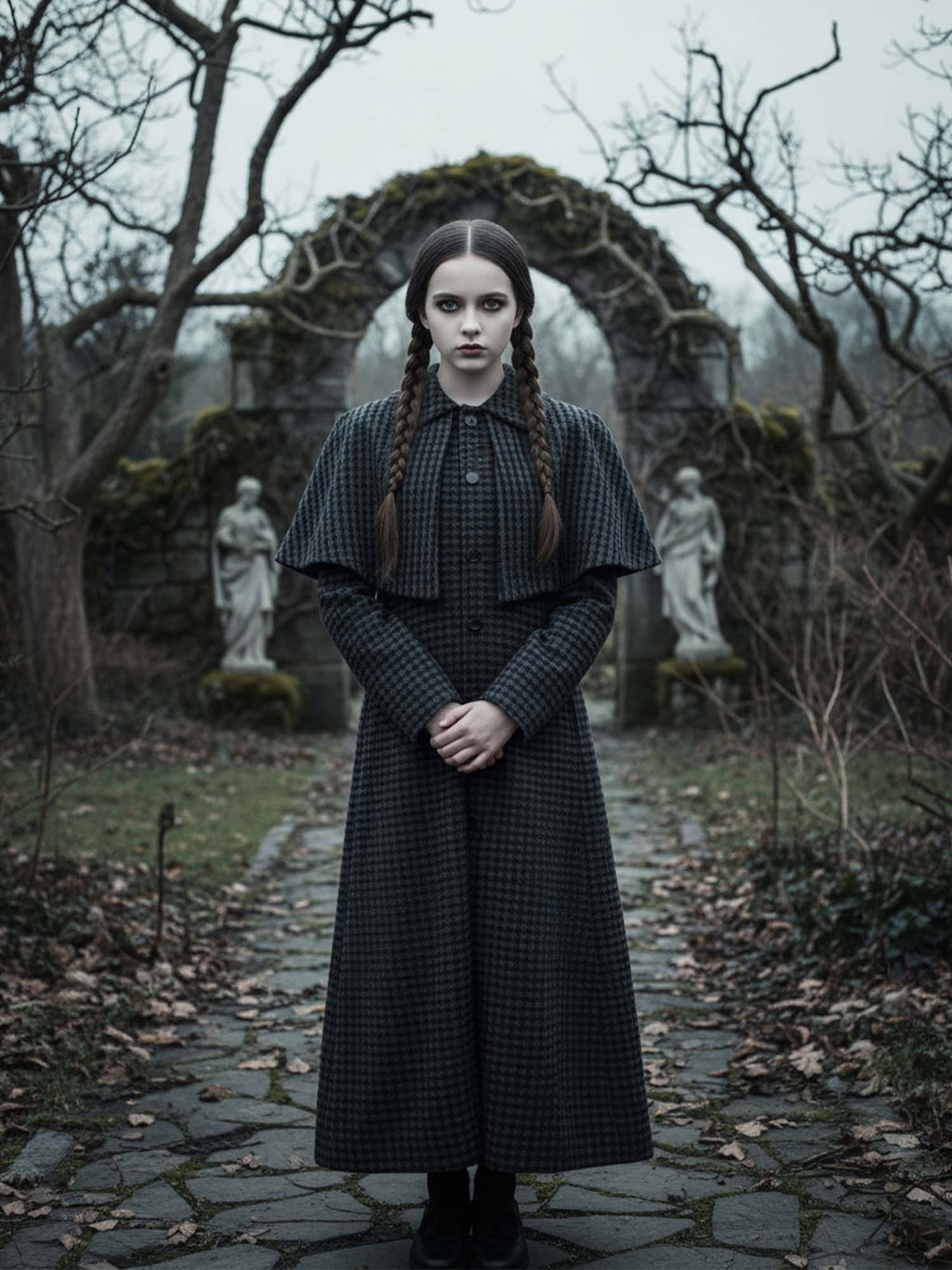 Gothic Halloween Detective Wool Coat