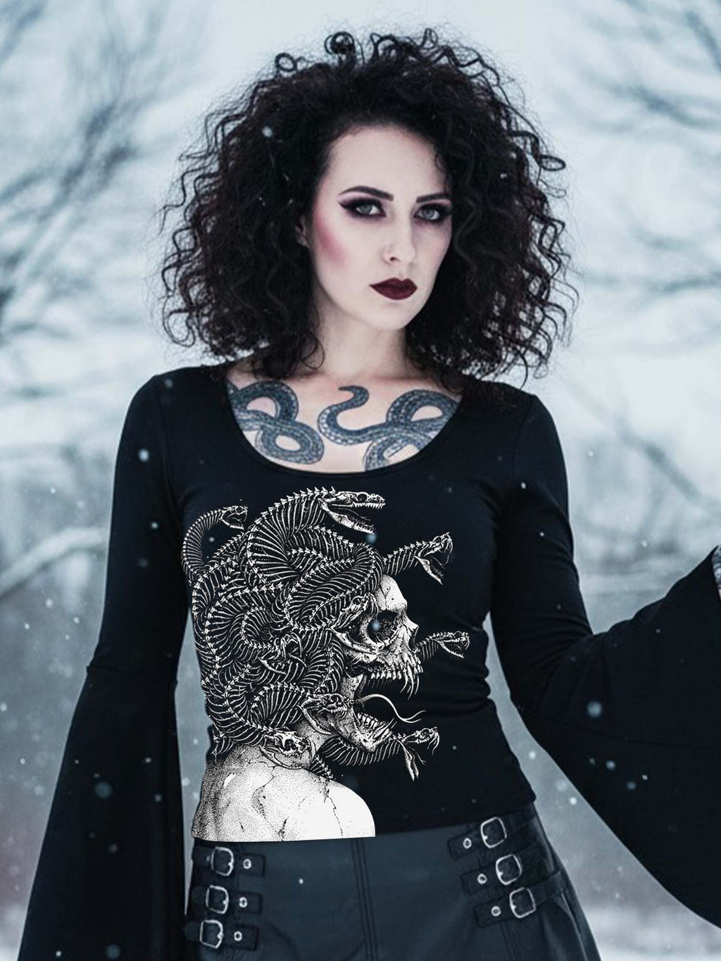 MEDUSA Print Batwing Shirt