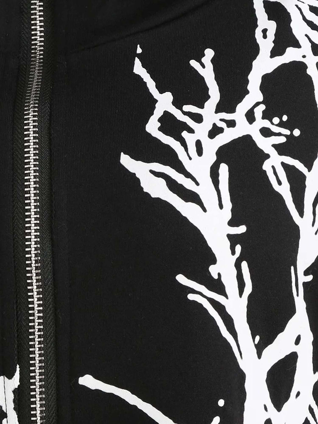 Cape With Hood And Irregular Hem Print Long-Sleeved Coat