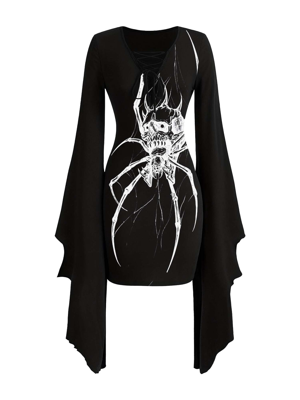 Fledermauskleid mit Spinnenmuster 