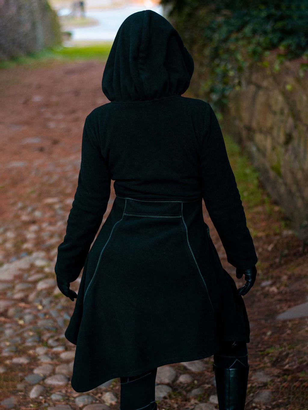 Mysterious Tie Hooded Sweatshirt Jacket