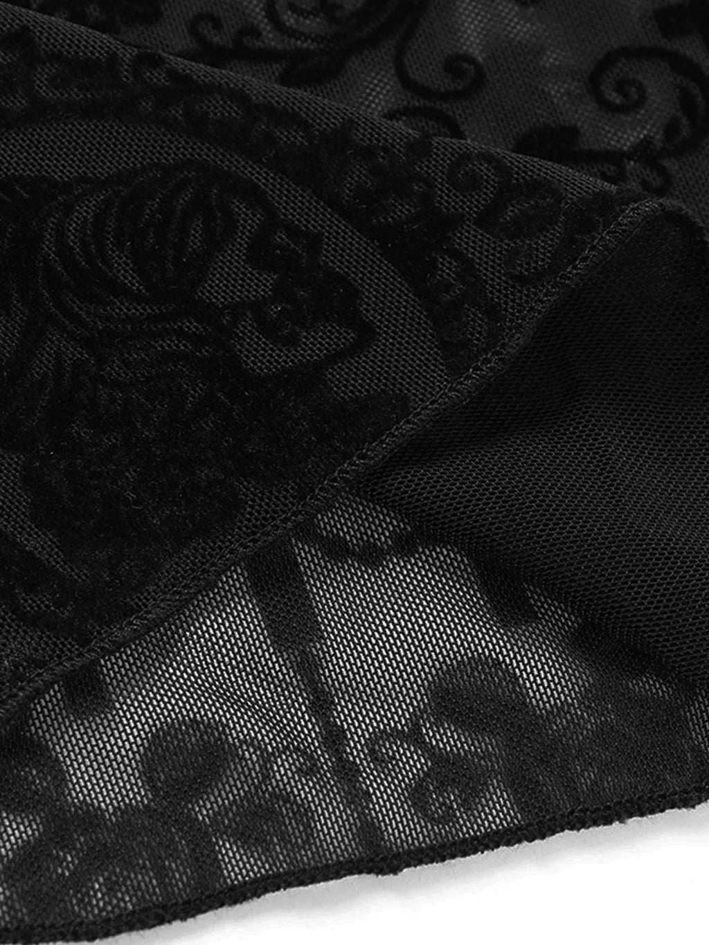 Dark Slim Lace Flared Pants