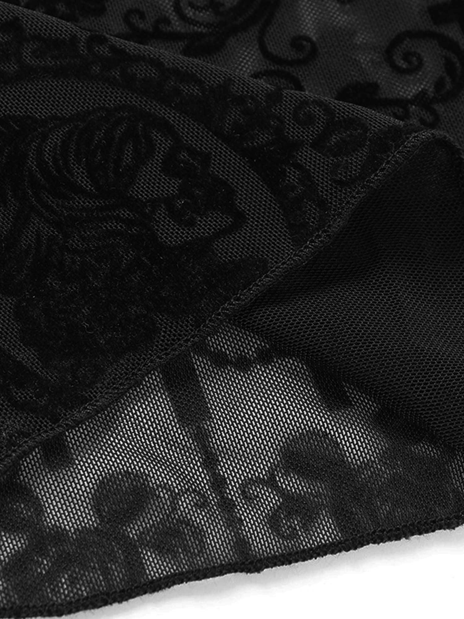 Dark Slim Lace Flared Pants