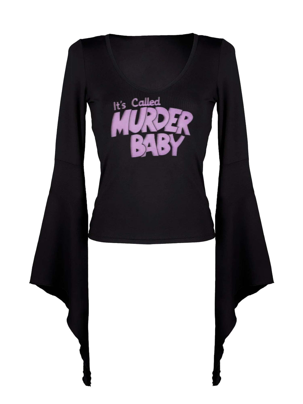 It's Called MURDER BABY Print Batwing Shirt