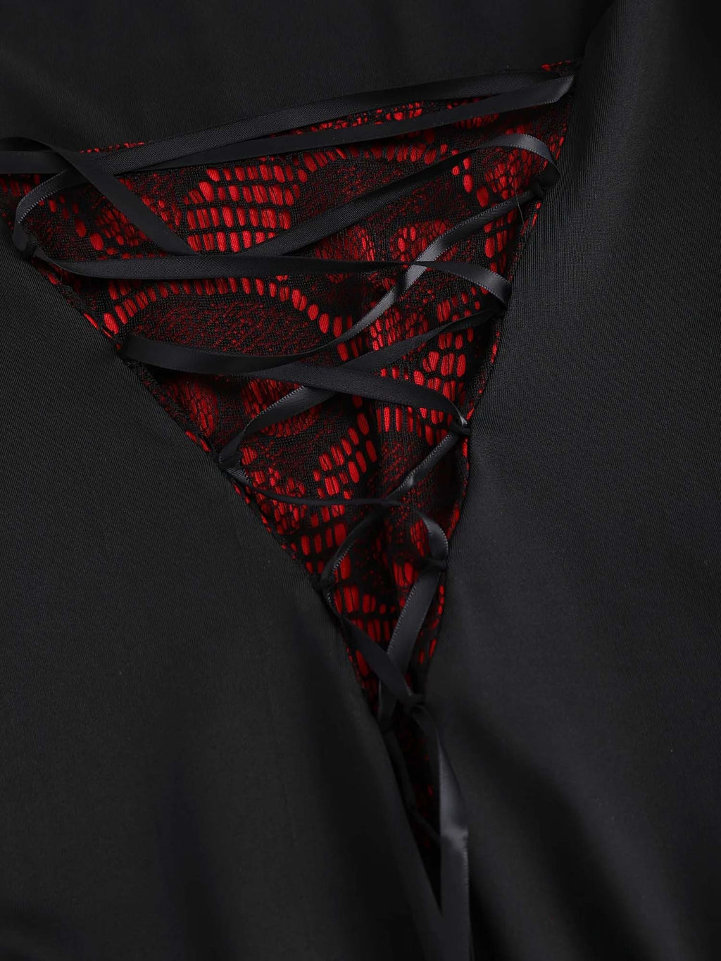 Skull Lace Tie Dress