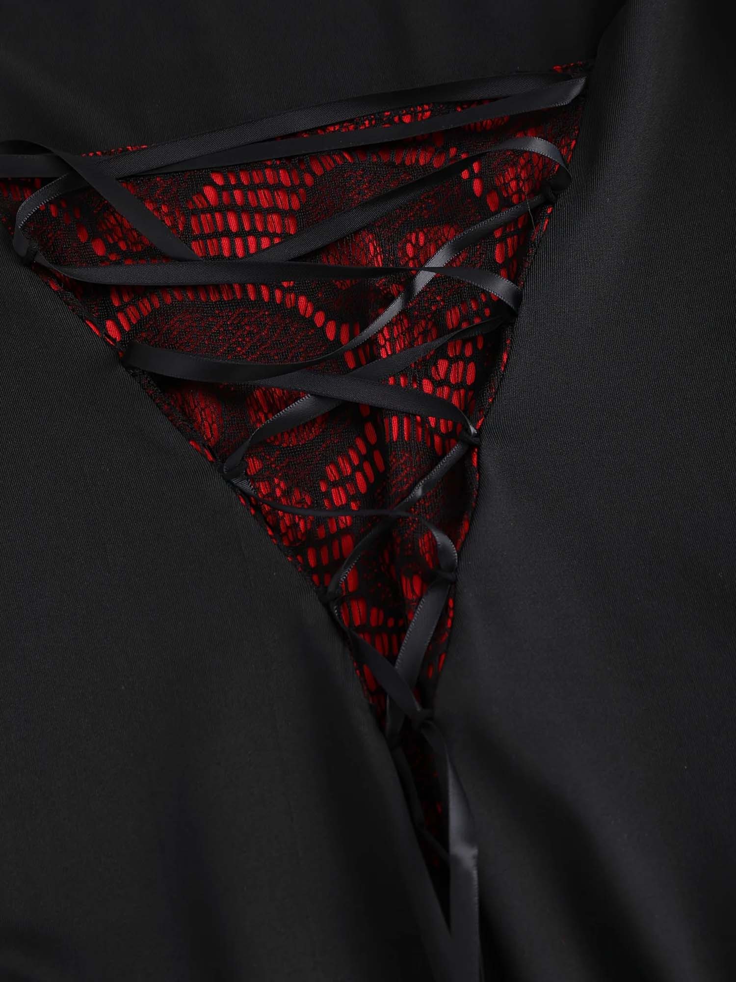 Skull Lace Tie Dress