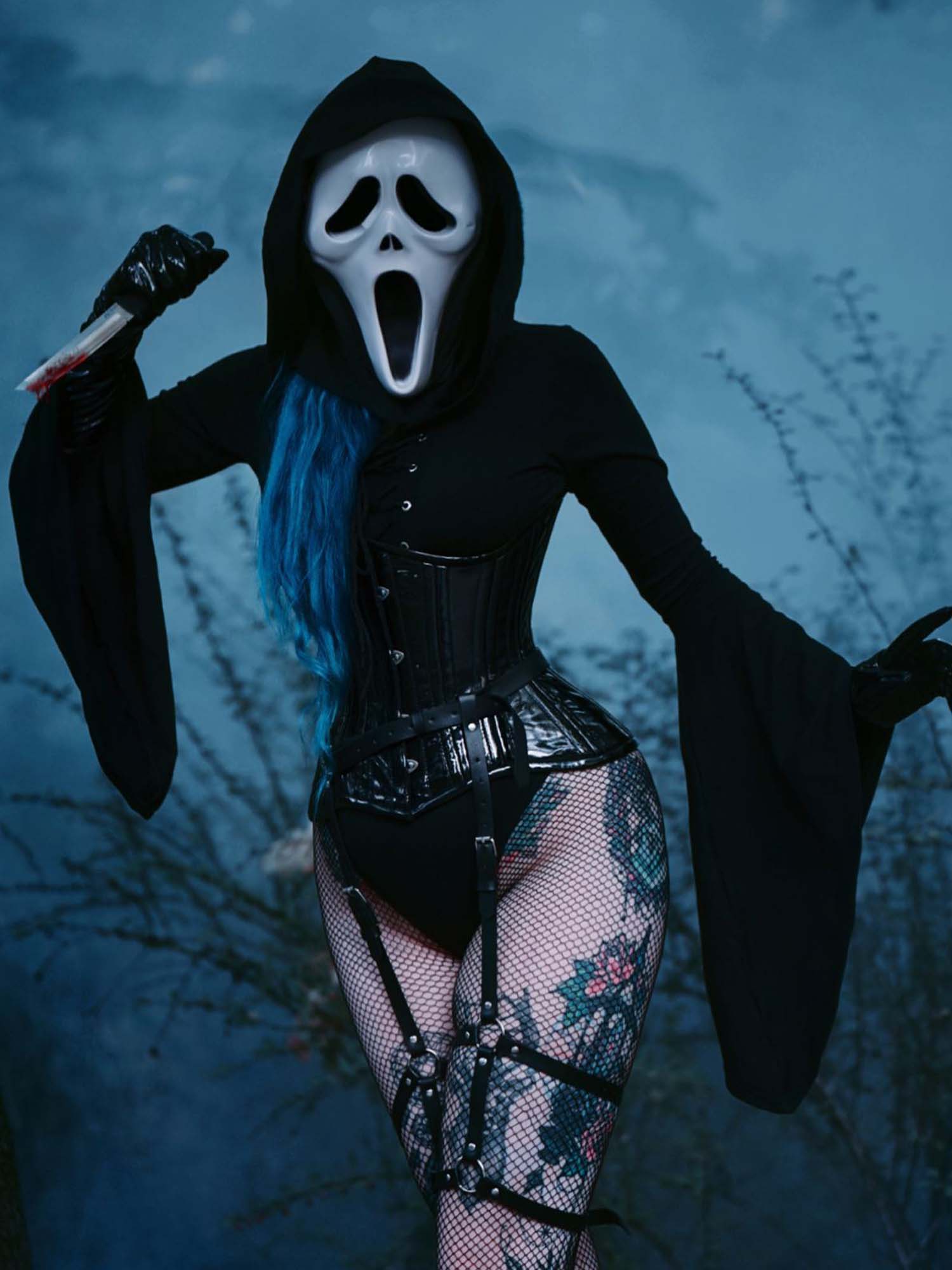 Halloween Dark Gothic Hoodie Batwing Shirt