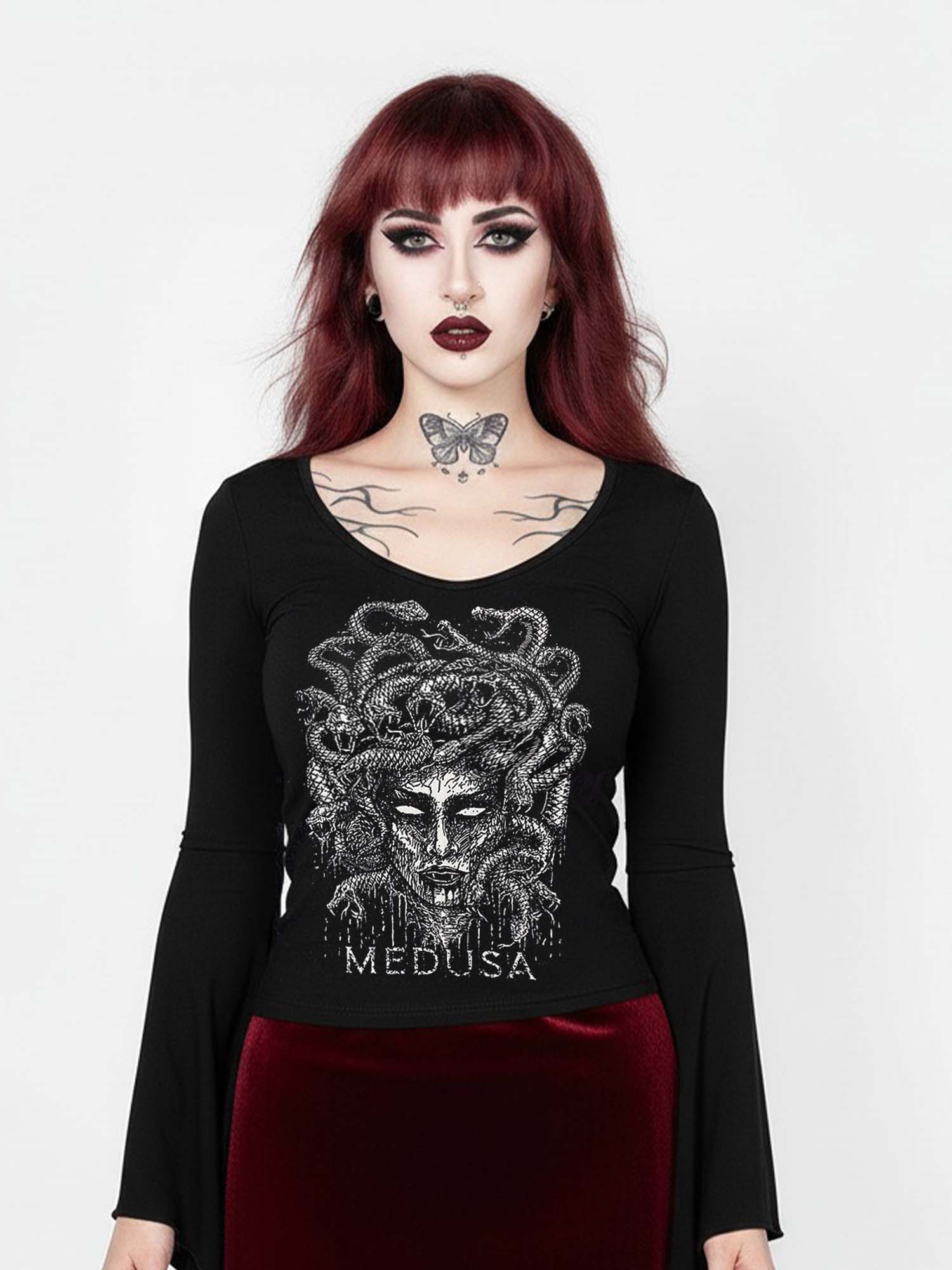 MEDUSA Print Batwing Shirt