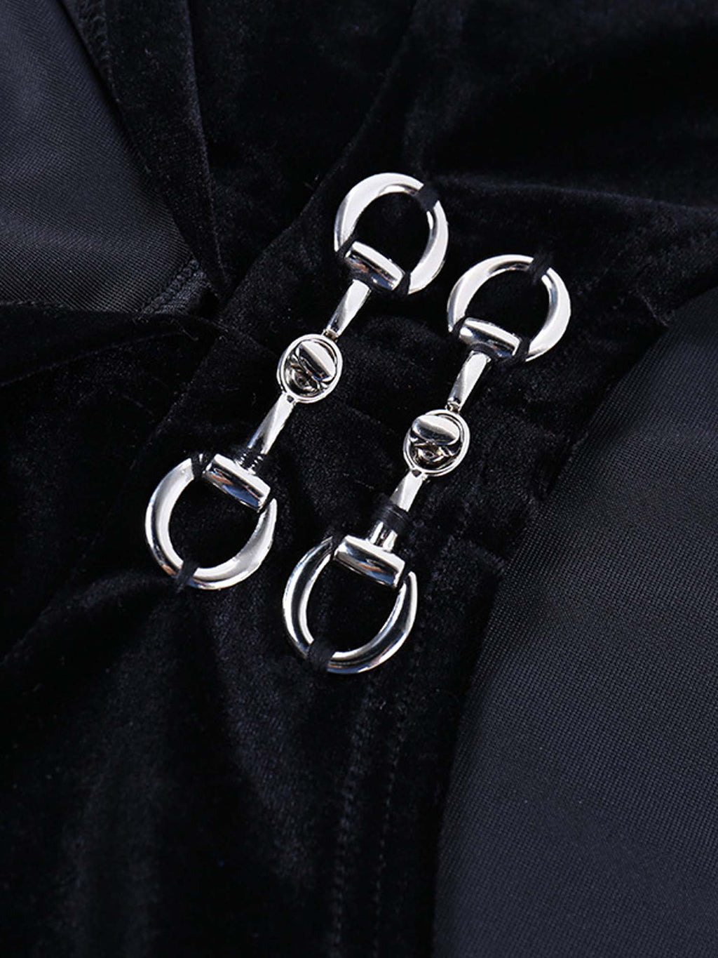 Gothic Halloween Dark Hooded Trumpet Sleeve Spider Web Dress Two-Piece Suit