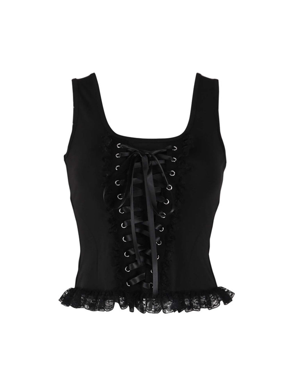 Schwarzes Spitzen-Camisole-Korsett