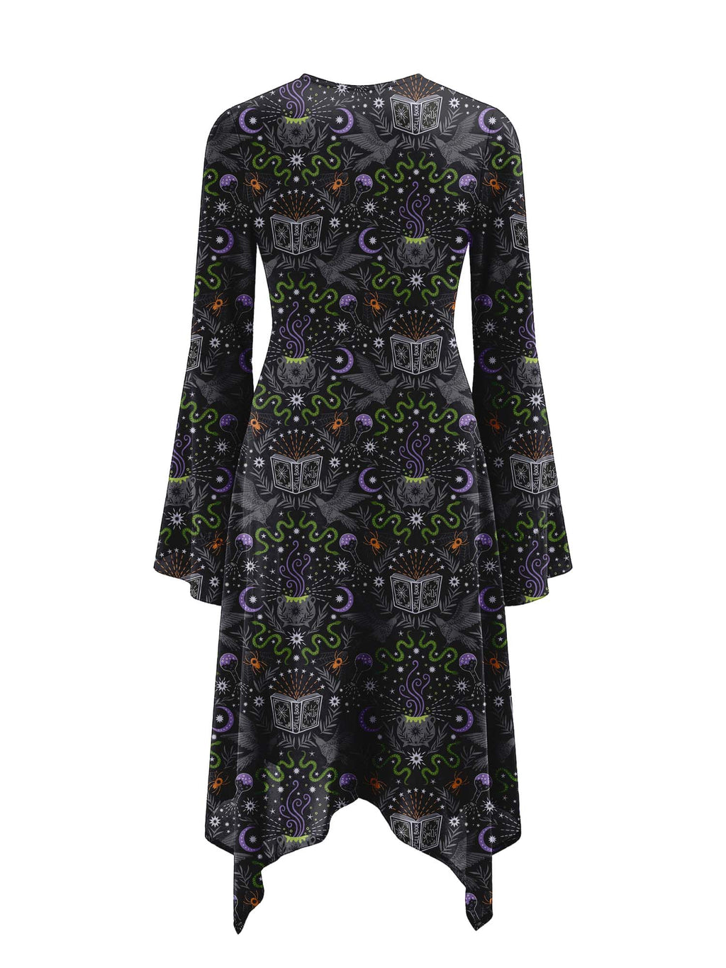 Witch's Book Print Midi Moonveil Dress