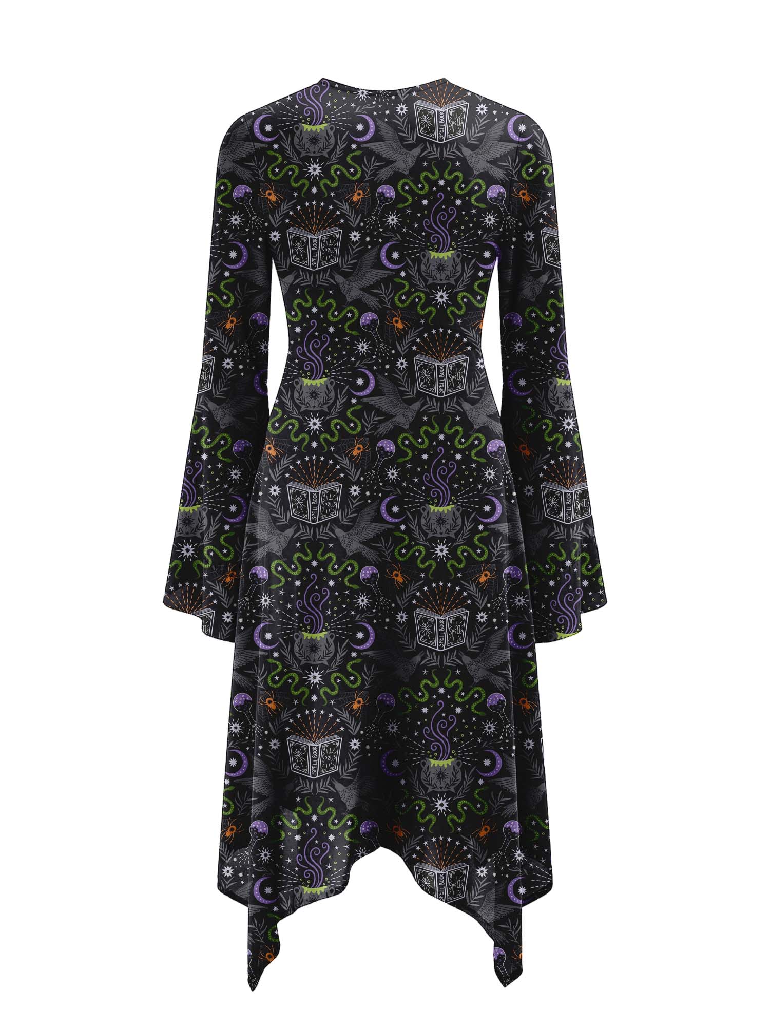 Witch's Book Print Midi Moonveil Dress