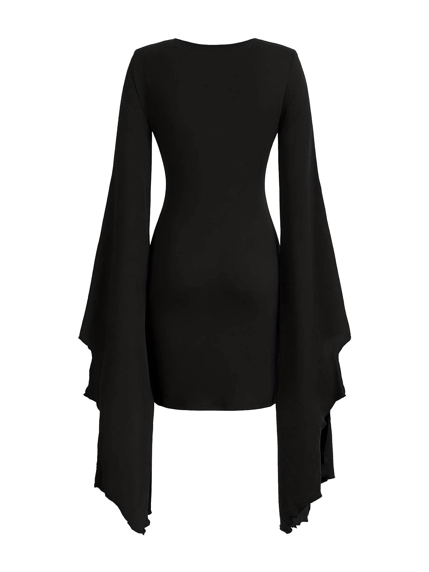 X-Ray Skull And Bird Print Batwing Dress