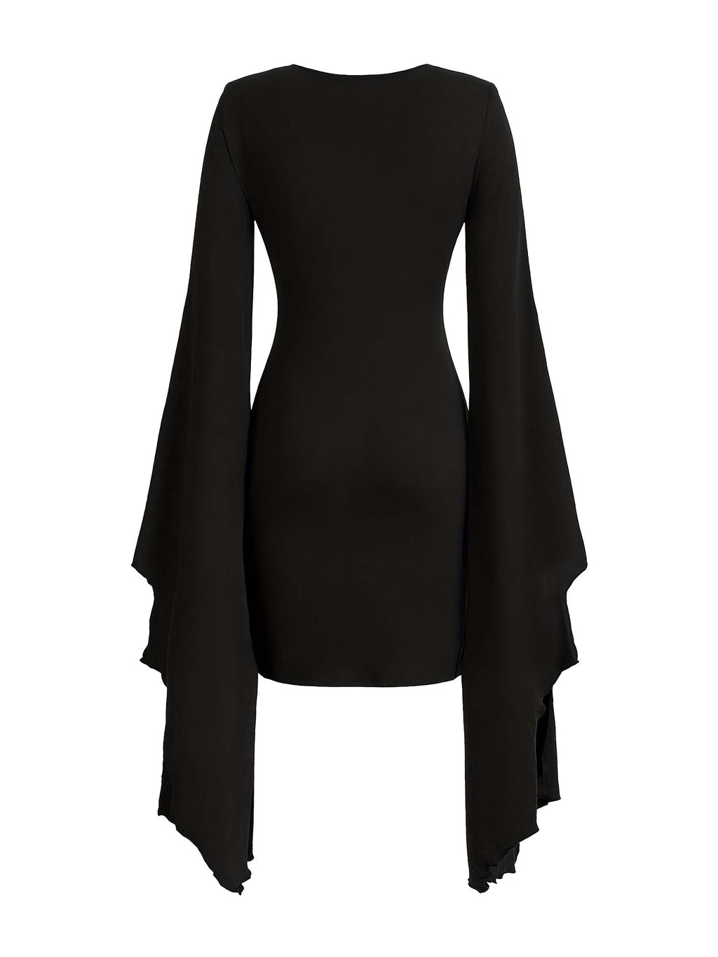 Midnight Crow Print Batwing Dress