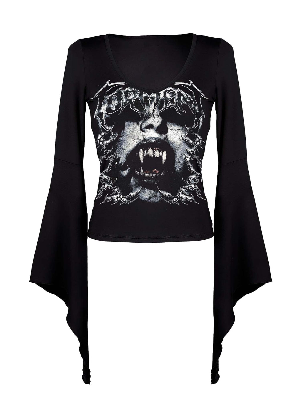 Dark Night – Fledermaushemd mit Vampir-Print