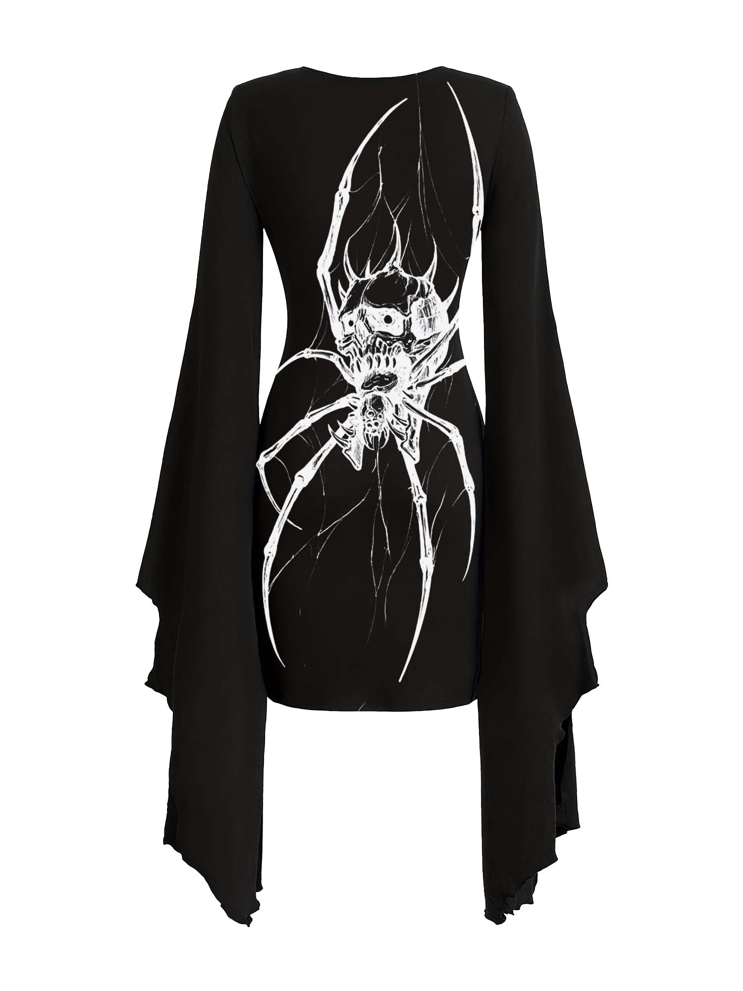 Spider Print Batwing Dress