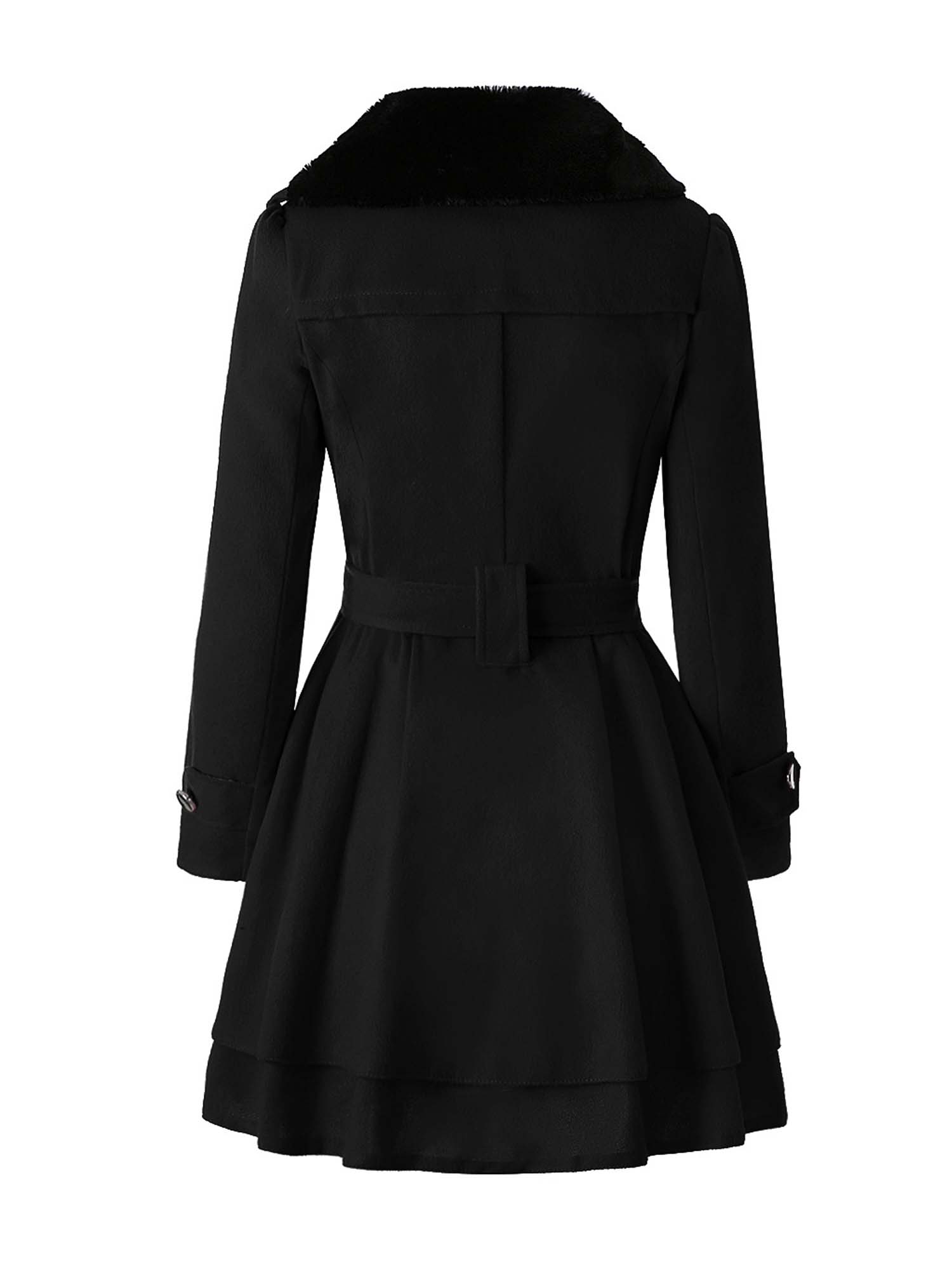 Gothic Woolen Coat Double-Breasted Thick Coat