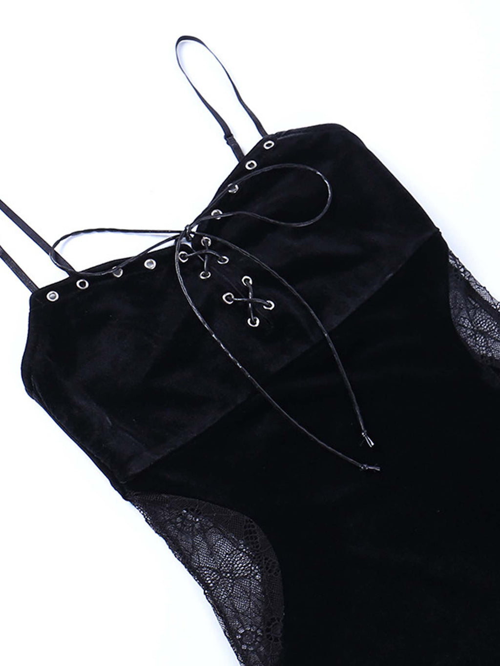 Gothic Halloween Dark Hooded Trumpet Sleeve Spider Web Dress Two-Piece Suit