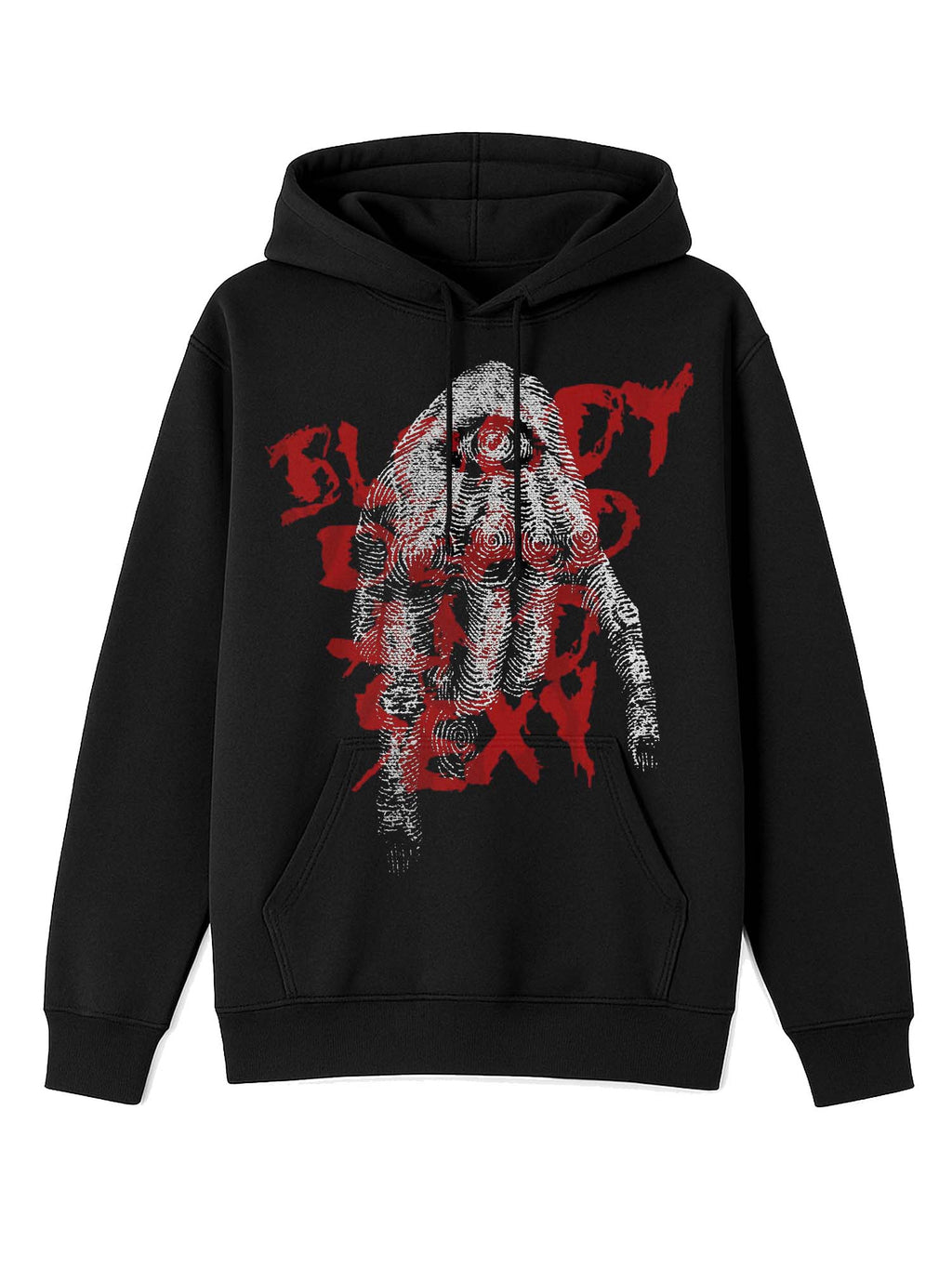 Blood Dead And Sexy Kapuzenpullover mit Teufelshanddruck