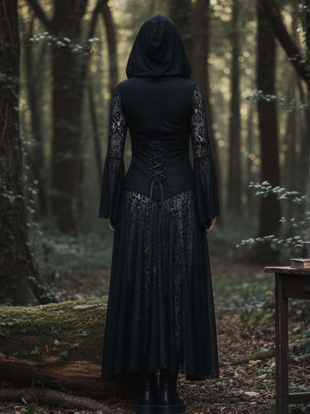 Medieval Strappy Dark Retro Gothic Dress