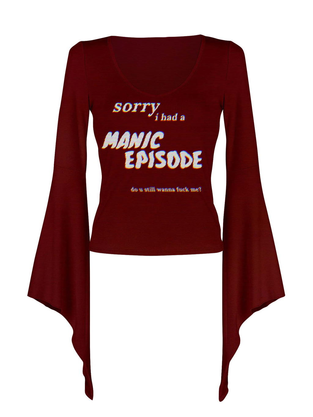 MANIC EPISODE Print Batwing Shirt