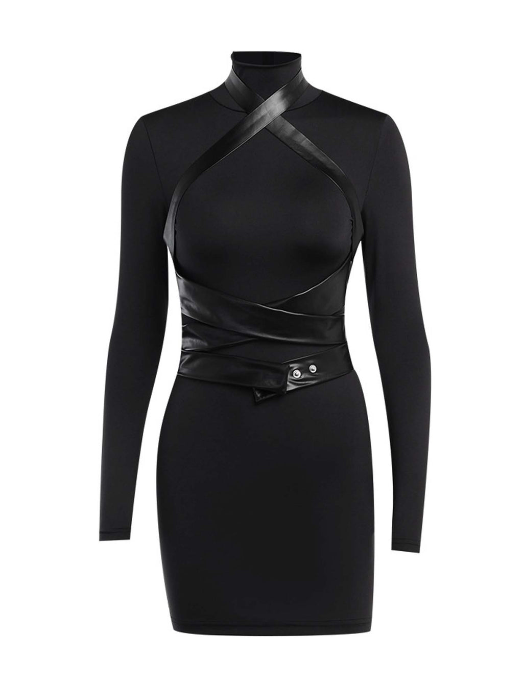 Gothic Dark Long-Sleeved Hip Mini Dress