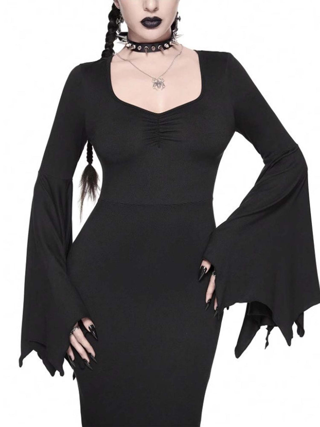 Halloween Witch Bat Sleeve Fishtail Dress